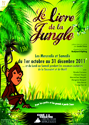 Affiche spectacle jeune public, Le livre de la jungle