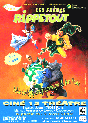 Affiche Théâtre Enfants Les Frères Rippetou