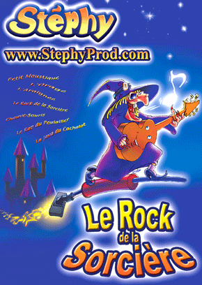 Le spectacle pour enfant Le Rock de la Sorcière. Un spectacle musical pour les enfants de 2 à 10 ans.