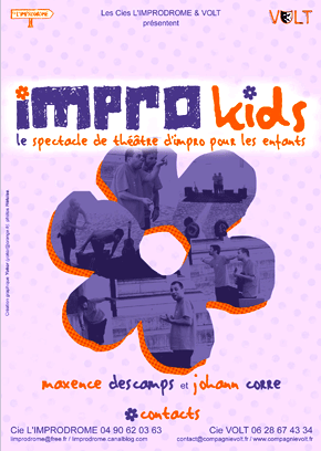 Affiche théâtre enfant Impro Kids